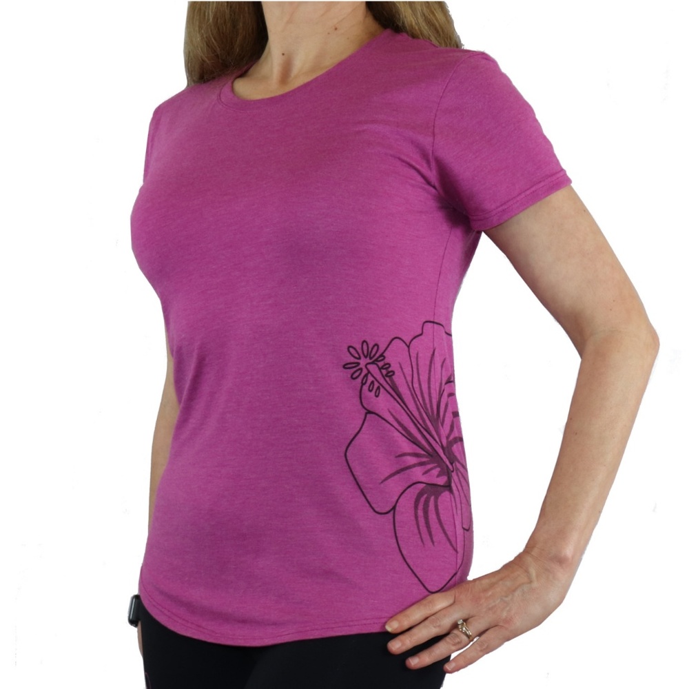 Hawaiian Hibiscus Tattoo Semi Fitted T-Shirt